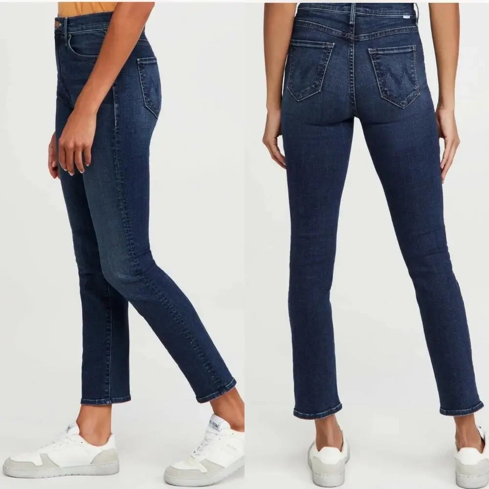 NEW MOTHER The Swooner Rascal Ankle Straight Leg Jeans in Hot Springs Women’s 30